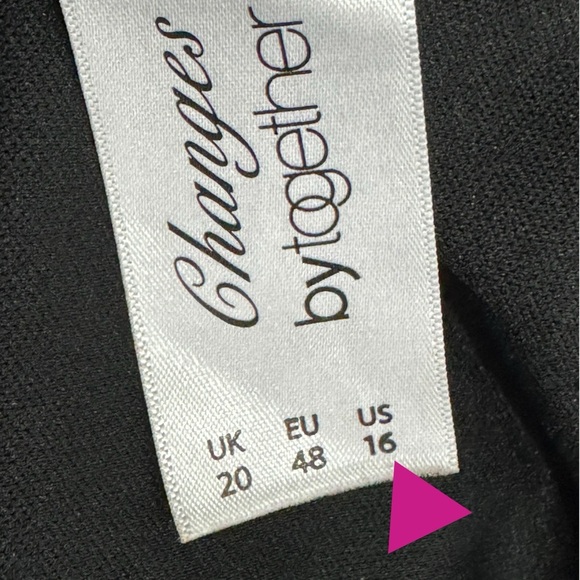 CHANGES By TOGETHER Women’s Sz 16 Midi Dress Romantic Red Black Floral Whimsical - Picture 11 of 14